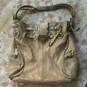 Jimmy Choo Purse with python skin details